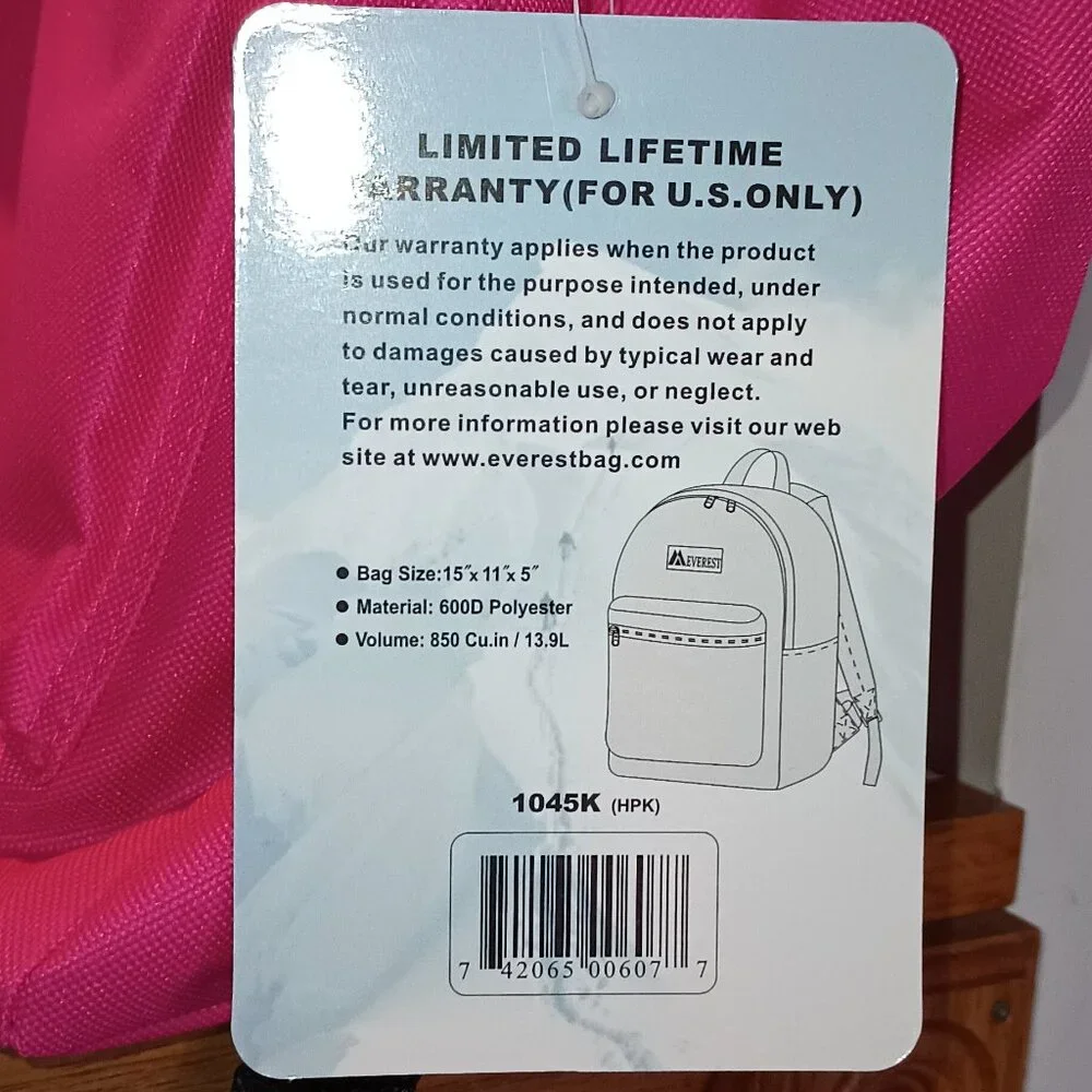 NEW Everest Basic Backpack 15
